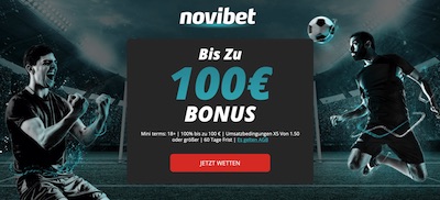 100 Euro Novibet Bonus für Neukunden