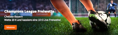 Live-Freebet auf Chelsea vs. Bayern bei Betsson