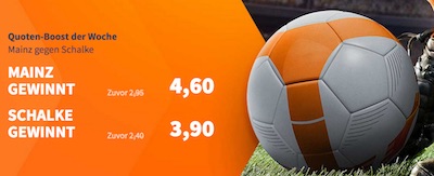 Betsson Quotenboost zu Mainz gegen Schalke