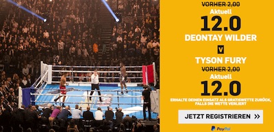 Erhöhte Quoten zu Wilder-Fury bei Betfair