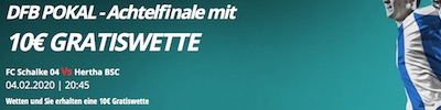 Novibet belohnt Wette auf Schalke vs. Hertha im DFB-Pokal mit Freebet