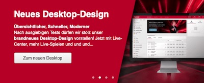 Neue Desktop Version bei Tipico