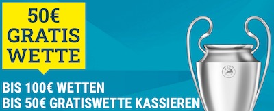 Gutschrift bei sportwetten.de zu Leipzig-Tottenham, PSG-BVB und Co.