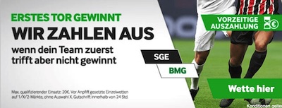Betway Erstes Tor gewinnt Eintracht Frankfurt Borussia Mönchengladbach wetten