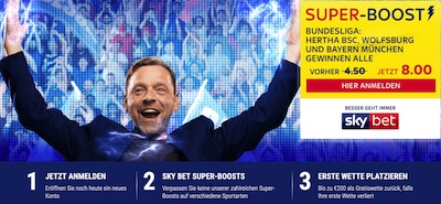 Skybet: 8.0 auf FCB, Hertha, Wolfsburg siegen