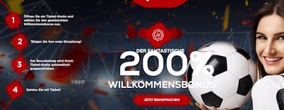 Tipbet Bonus - 200% für Neukunden