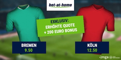 Bet-at-home Werder Bremen FC Köln verbesserte Quoten wetten