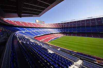 Leeres Camp Nou Stadion