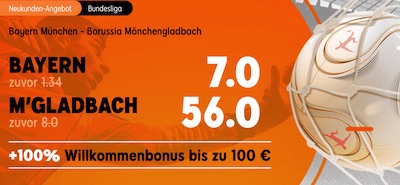 888sport Top Quoten zu Bayern vs. Gladbach am 13.6.