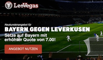 LeoVegas Quoten Special zu Leverkusen-Bayern