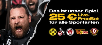 25€ Geschenk von Bwin für Wetten auf Partnervereine