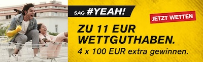 Interwetten verschenkt 11 Euro Wettguthaben zur Feier der Rückkehr der Big 4