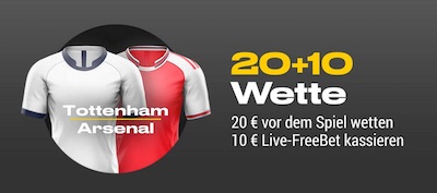 Bwin Live-Freebet zu Tottenham gegen Arsenal