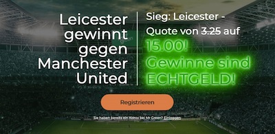 Wettquote 15.0 auf Leicester bei Mr Green