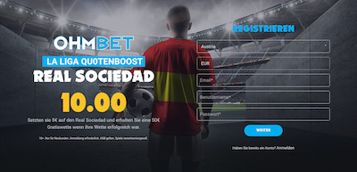 Ohmbet LaLiga Real Sociedad erhöhte Quote wetten