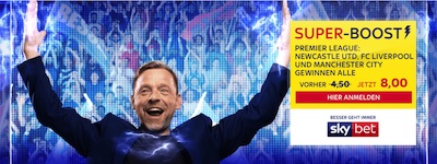 Sky Bet Super Boost Premier League erhöhte Quote wetten