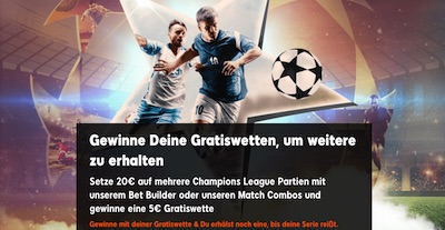 888sport Champions League Siegesserie gratis Wettguthaben