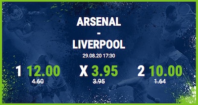 Bet at home Quotenboost auf Community Shield 2020 zw. Arsenal und Liverpool