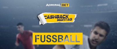 Cashback Montag bei Admiralbet bis zu einem Einsatz von 10 Euro