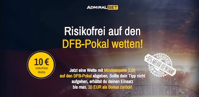 Admiralbet Wette ohne Risiko zum Start des DFB-Pokal 2020/21