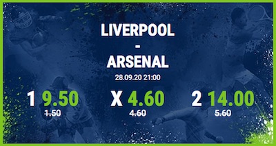 Bet at home Quotenboost zum 3. Premier League Spieltag auf Liverpool gegen Arsenal