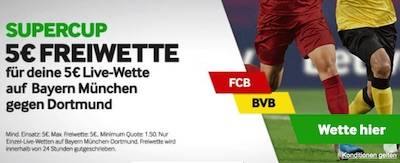 Betway DFL Supercup live wetten Guthaben kassieren