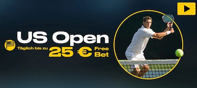 Jeden Tag mit den US Open 2020 zu einer Freiwette bei Bwin