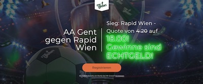 Mr Green Rapid Wien Gent verbesserte Quote wetten