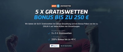 Mybet fünf 5 Euro Freiwetten