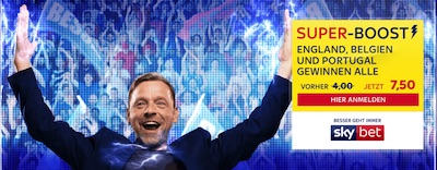 Sky Bet Super Boost England Belgien Portugal siegen wetten