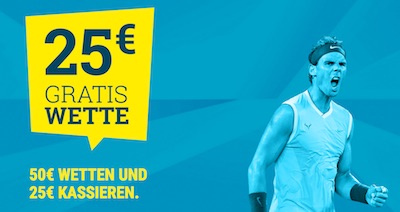 sportwetten.de 25 Euro Cashback Angebot zu den French Open 2020