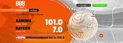 888sport Arminia Bielefeld FC Bayern gesteigerte Quoten wetten