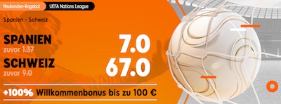 888sport Quotenboost auf Spanien vs Schweiz in der Nations League