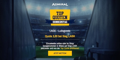 Admiral LASK Ludogorets Quoten Boost wetten