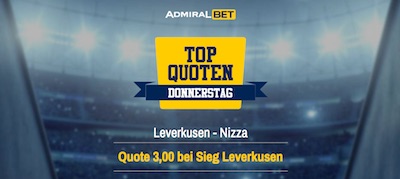 Admiralbet Quotenboost auf Bayer Leverkusen gegen OGC Nizza