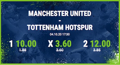 Quotenboost bei Bet at home auf Manchester United gegen Tottenham Hotspur