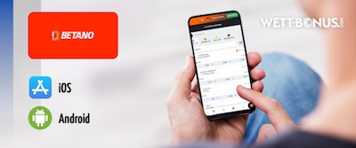 Grafik zur Betano Sportwetten App