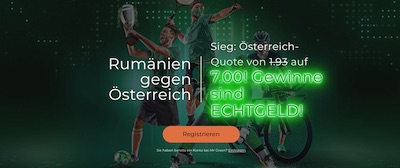 Mr Green Österreich Sieg Rumänien verbesserte Quote wetten