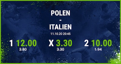 Bet-at-home: Quote 12.0 auf Polen, 10.0 auf Italien