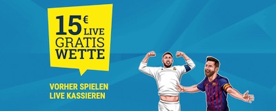 Sportwetten.de El Clasico 15€ live Wettguthaben