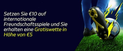 Testspiele: 10€ wetten, 5€ von William Hill extra