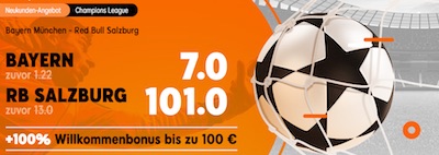 888sport Odds Boost auf FC Bayern vs. RB Salzburg