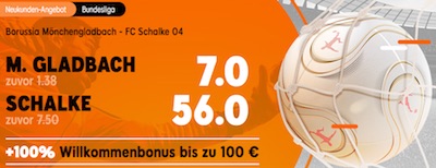 888sport Quotenboost am 9. Spieltag auf Gladbach gegen Schalke