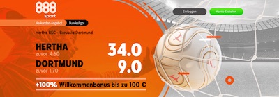 888sport Hertha Dortmund erhöhte Quoten wetten
