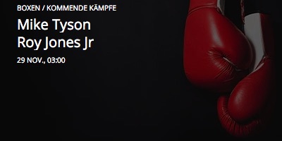 Betsson Grafik zum Boxkampf Mike Tyson vs. Roy Jones Jr.