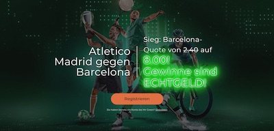 Mr Green Barcelona besiegt Atletico Madrid Quote wetten