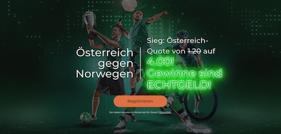 Mr Green Österreich Norwegen verbesserte Quote wetten Nations League