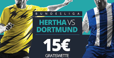 Novibet Freebet zu Hertha BSC gegen Borussia Dortmund