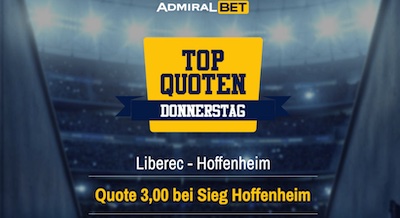 Admiralbet: Erhöhte Quote auf Hoffenheim-Sieg in Liberec