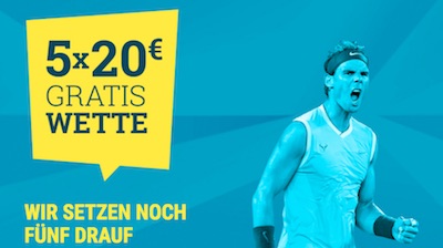 Fünf Freebets von sportwetten.de zu den ATP Finals 2020